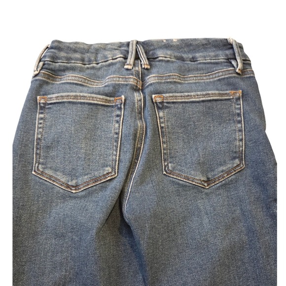 Good American Always Fits Classic Straight Leg Jeans Women Blue Wash Size 6 28 - Picture 6 of 8